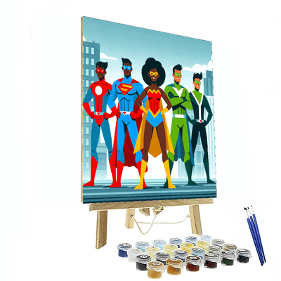 Superhero Team-up Painting By Numbers Kit