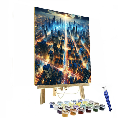 Aerial Cityscape DIY Paint By Numbers