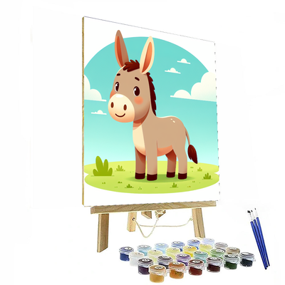 Delightful Donkey Painting Number Kit