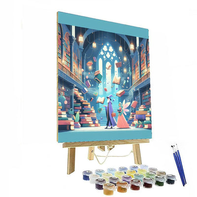 The Enchanted Library Paint By Numbers Art