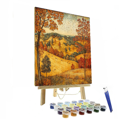 Pieter Bruegel The Elder Inspired Golden Harvest Delight  Numbered Painting Kits