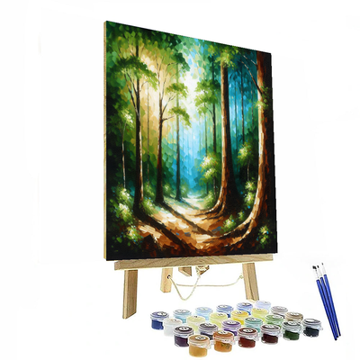 Rustic Forest Retreat Number Painting