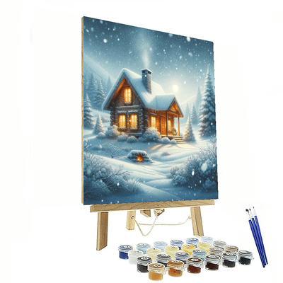 Magical Winter Evening Number Painting