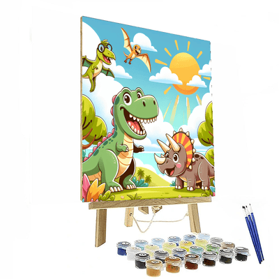 Playful Dino Adventures Painting By Numbers Kit