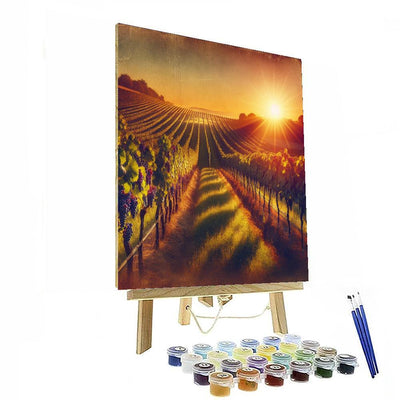 Wine Vineyard Serenity Numbered Painting Kits