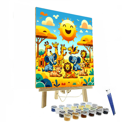 Safari Sunshine Saga Number Painting