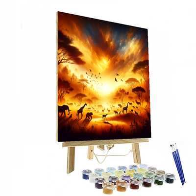 Safari Sunset Expedition Paint By Color