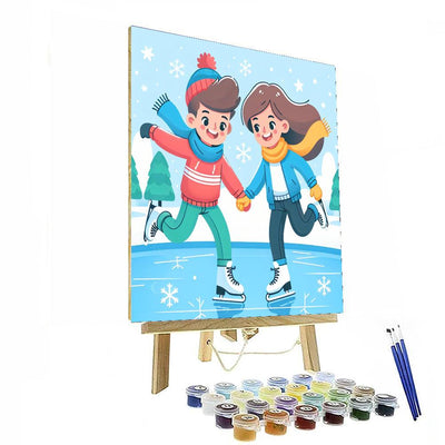 Ice Skating Wonderland Paint By Number