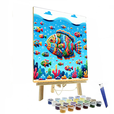 Gigantic Rainbow Fish Paint By Numbers