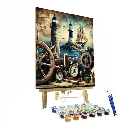 Vintage Maritime Voyage Paint By Color