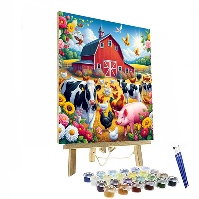 Whimsical Farmyard DIY Paint By Numbers