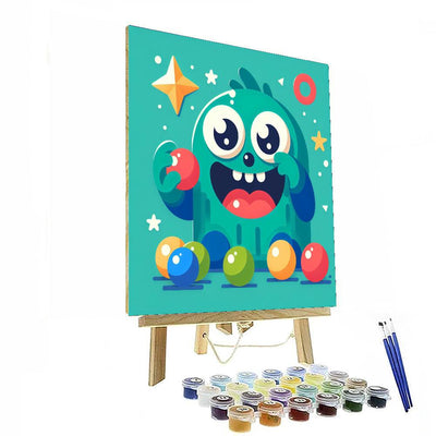 Silly Monster Buddy DIY Paint By Numbers