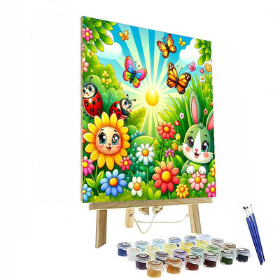 Joyful Critters In The Garden Painting By Numbers Kit