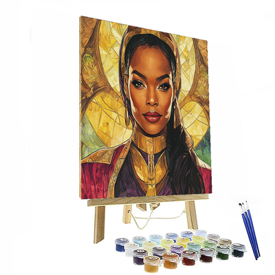 Angela Bassett: The Regal Spirit Of Ramonda Paint By Color