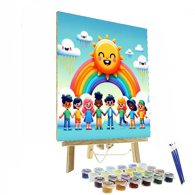 Happy Rainbow Friends Paint By Color