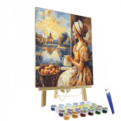 Johannes Vermeer Inspired Vermeer's Quiet Corner  Paint By Numbers Art