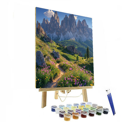 Hiking In The Dolomites Painting By Numbers Kit