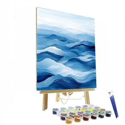 Katsushika Hokusai Inspired Harmonious Waves  Paint By Numbers Kits