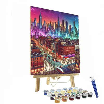 Delightful Cityscape At Dusk Paint By Numbers Kits