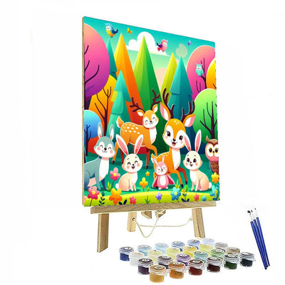 Woodland Animal Gathering Paint By Numbers Kits