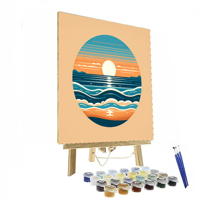 Timeless Coastal Sunset DIY Paint By Numbers