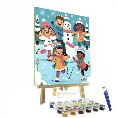 Winter Fun Land Painting By Numbers Kit