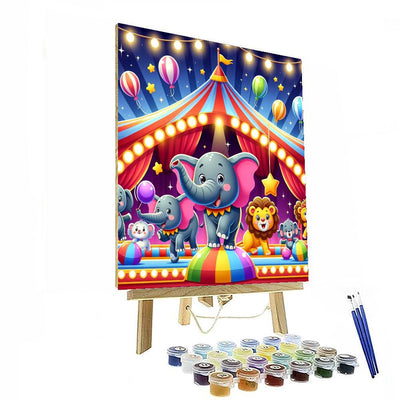 Cheerful Circus Adventure DIY Paint By Numbers