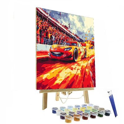 Cars' Lightning Mcqueen Race Day - Disney Inspired Paint By Color