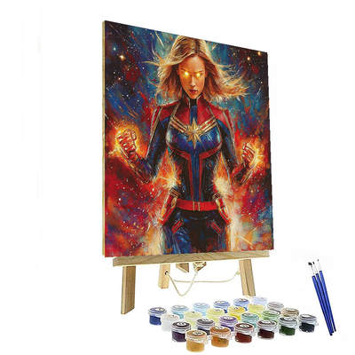 Brie Larson: Empowered By The Cosmic Might Of Captain Marvel Paint By Color