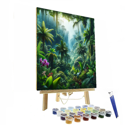 Tropical Rainforest Paradise Paint By Color