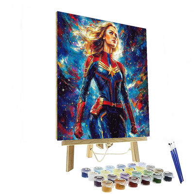 Brie Larson: Soaring With Captain Marvel's Brilliance Paint By Numbers Kits