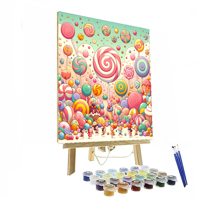 Cheerful Candy Adventure Painting By Numbers Kit