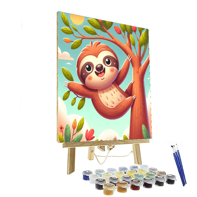 Silly Sloths Numbered Painting Kits