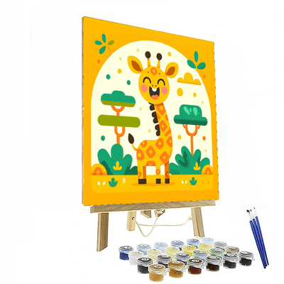 Giggly Giraffe Paint By Numbers Art