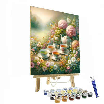 Quaint Tea Garden DIY Paint By Numbers