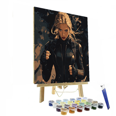 Scarlett Johansson: The Alluring Artistry Of Black Widow Paint By Numbers Art