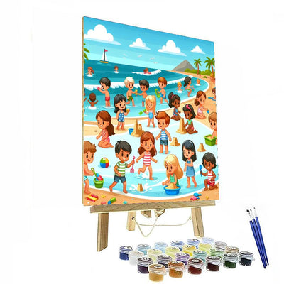 Energetic Beach Party Paint By Color