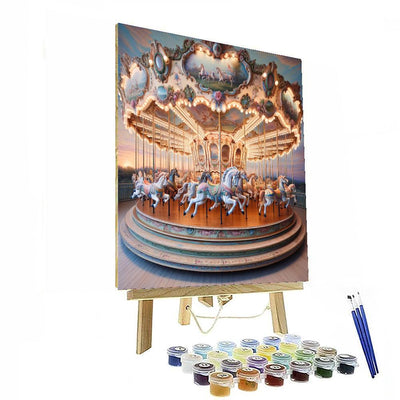 Vintage Carousel Delight DIY Paint By Numbers