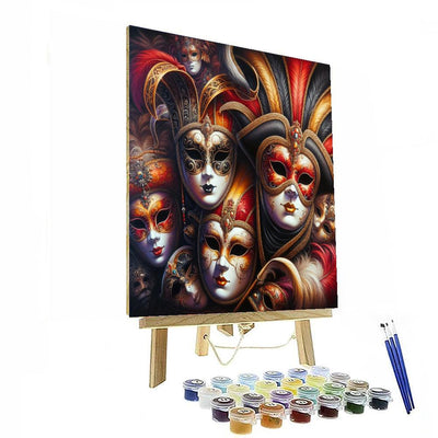 Venetian Mask Carnival Painting Number Kit