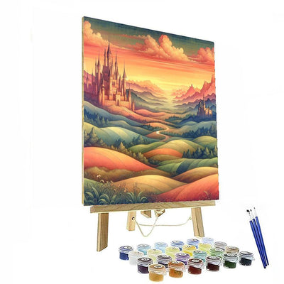 Fantasy Kingdom At Dawn Paint By Numbers Kits