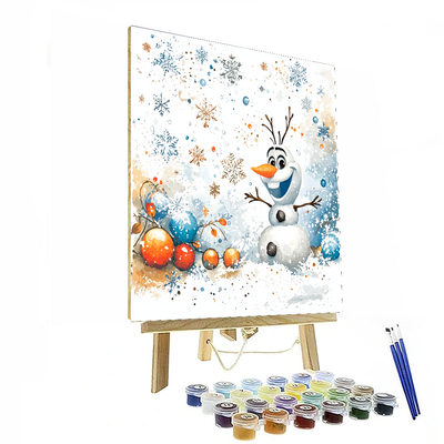 Olaf's Magical Snow Day - Disney Inspired Painting Number Kit