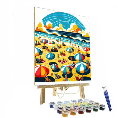 Sunny Coastal Escape Painting By Numbers Kit