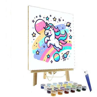 Happy Space Unicorn DIY Paint By Numbers