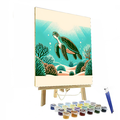 Underwater Kingdom Turtle Paint By Color