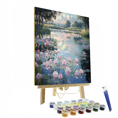 Claude Monet Inspired Water Lily Reflection  Paint By Numbers Kits