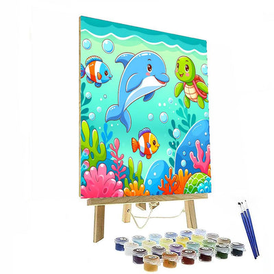 Underwater Friends Adventure Paint By Numbers Art