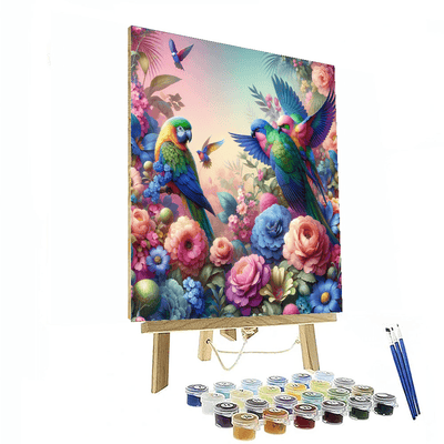 Dazzling Colorful Birds Painting By Numbers Kit