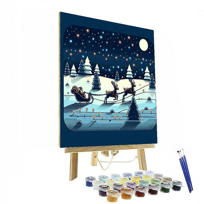 Winter Wonderland Sleigh Ride DIY Paint By Numbers