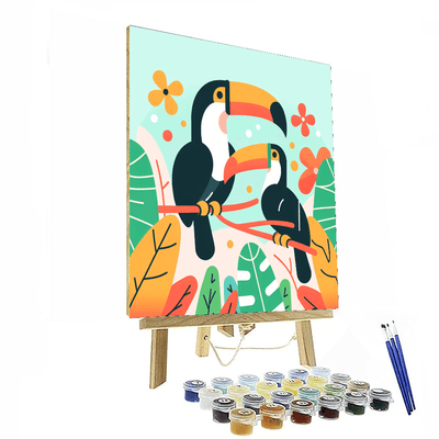 Tropical Toucan Troupe Number Painting