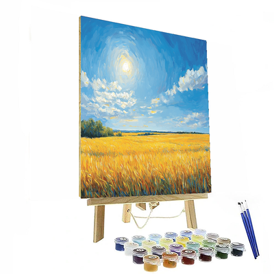 Vincent Van Gogh Inspired Sunlit Field Reverie  Painting By Numbers Kit